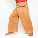 กางเกงเลยาว * สีกากีเข้มขอบลายช้าง สีตามแบบ