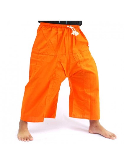 กางเกงเล เอวยางมีเชือกผูก*สีส้ม