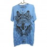 เสื้อยืดผ้ายับ " Sure" ลายหมาป่า Size L