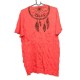 เสื้อยืด*สีแดง ลายหมาป่า Size L