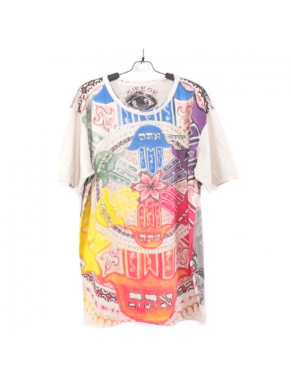 เสื้อยืดผ้านิ่ม " Mirror " สีและลายตามแบบ Size L