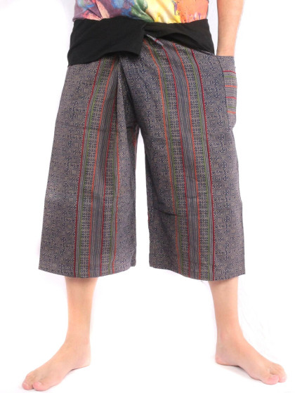 กางเกงเลขาสั้น  กางเกงขาก๋วย กางเกงลายผ้าโบราณ กางเกงเลผ้าเดินเส้น